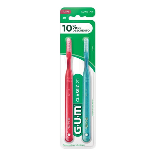 Gum Cepillo Dental Classic 211 X2 Un