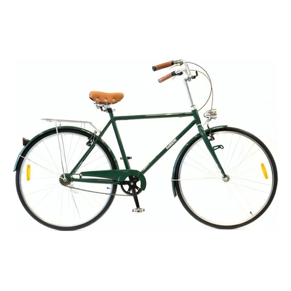 Bicicleta De Paseo Rod 28 Vintage Verde Aluminio Mundo Gym