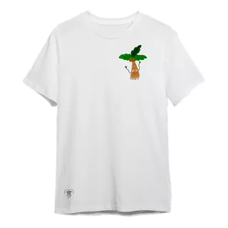 Playera Mujer Diseño Palmera Corte Recto Veraniega