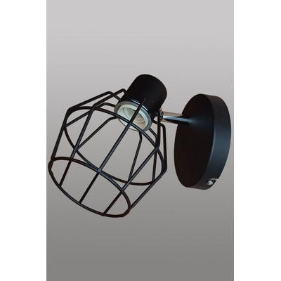 Aplique 1 Luz Diamante Negro Con Cromo Vintage Apto Led E27