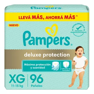 Pañales Pampers Deluxe Protection Xg 192u (combo 2 Paq 96u) Tamaño Extra Grande (xg)