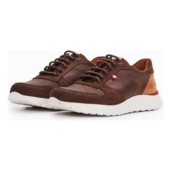 Zapatilla Urbana De Cuero Marron Cloony Hombre Boating