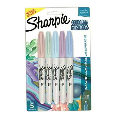 Marcador Permanente Sharpie 2155612 Colores Misticos C/5pzs