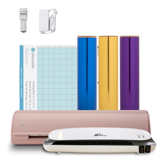 Kit Silhouette Cameo 5 Con Laminadora Para Foil, Pink