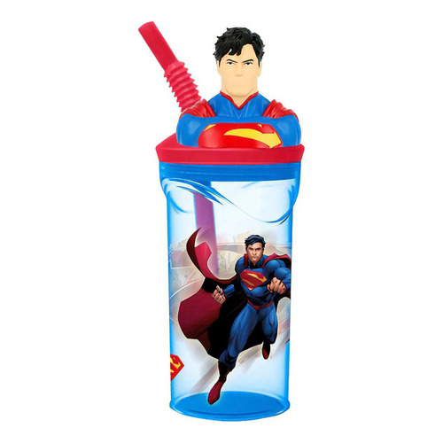 Vaso Sorbete Con Figura 3d En La Tapa Cresko Color Superman