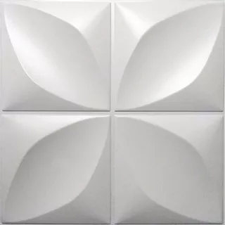 25 Placas Branco Pvc 3d Revestimento Decoração Teto Adesiva