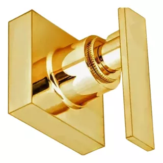 Acabamento P/ Registro Alavanca Quadrado 100% Metal Dourado