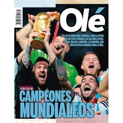 Revista Argentina Campeon Del Mundo Qatar 2022 Messi Olé Fs