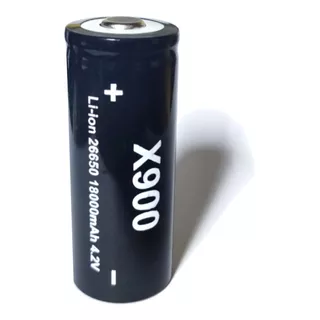 Bateria 26650 4,2v Para Lanterna X900 T9 Recarregável