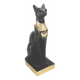 2 Gato Egipcio Preto - 40 Cm - Estatueta Grande - Egito