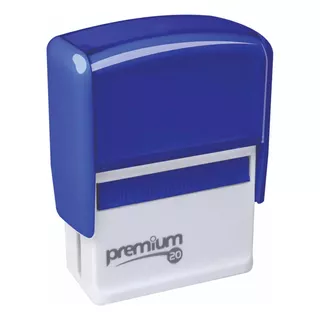 Carimbo Automático Premium 20  Tinta Preto Exterior Azul-escuro