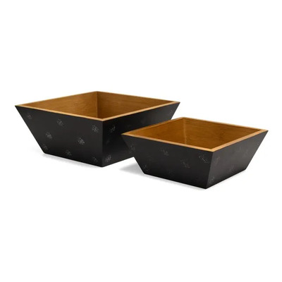 Set X2 Bowls Ensaladera Home Concept Skeckle Negro 251643n P Negro