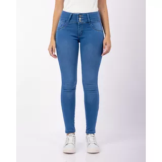 Jeans Jean Mujer Elastizados Tiro Alto Chupin Dama Calce Perfecto Premium Talles 3