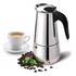 Cafetera De Cocina Moderna Italiana De 6 Tazas, Inoxidable Diseño Elegante Y De Alta Calidad Everest