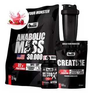 Hipercalórico Anabolic + Creatina Monohidratada + Testo X