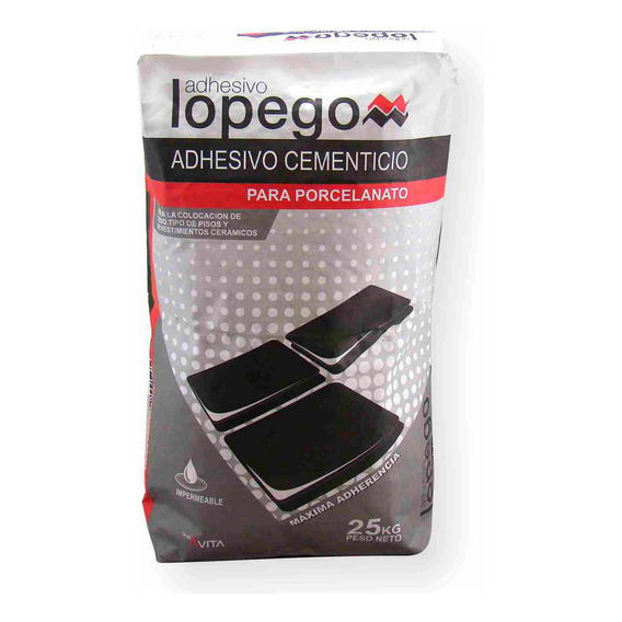 Adhesivo Para Porcelanato Marca Lopego 25 Kg