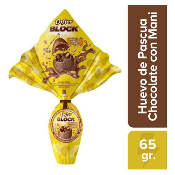 Huevo De Pascua Cofler Block 56 Gr. Chocolate Con Mani