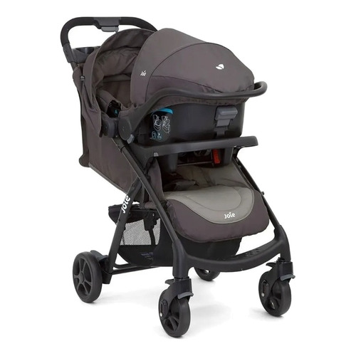 Coche de paseo Joie Muze travel system dark pewter con chasis color negro