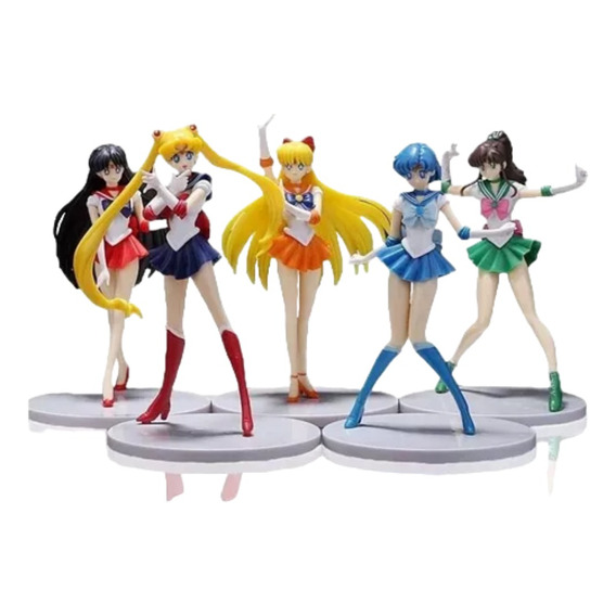 5 Figuras De Acción De Sailor Moon, Modelo Muñecas Anime 