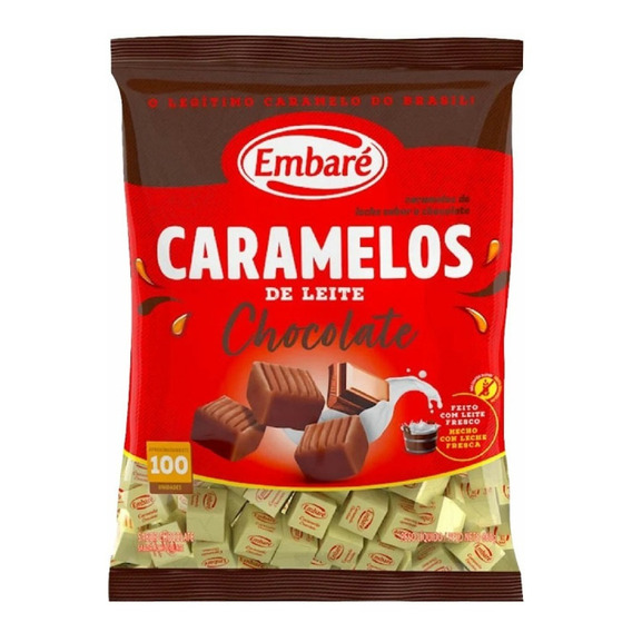 Caramelos De Leite Chocolate Y Original Embaré 660g