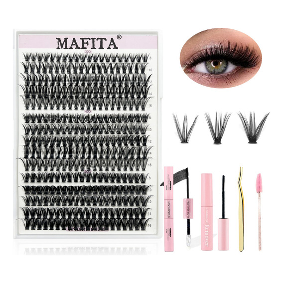 Blister Maquillaje Extensión Kit Para Pestañas Li Lash Mink Rizado Postizas Diy Accesorios Fibras Mix Pack 30d/40d/50d 8-16mm Espesor 0.07mm Mafita