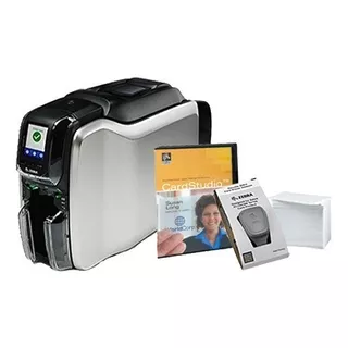 Kit Impresora De Credenciales Zebra Zc300, Ribbon Y Pvc Card