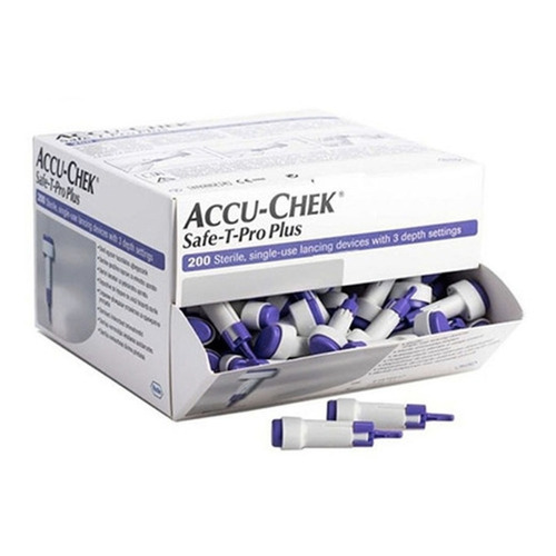 Lancetas Accu-chek Safe T Pro Plus Caja Con 200 Lancetas Color Nude