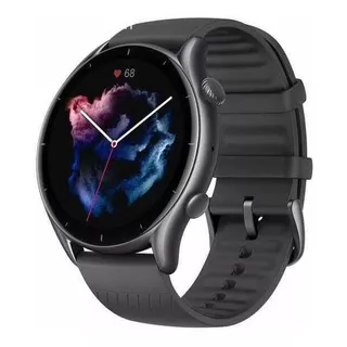 Smartwatch Amazfit Fashion Gtr 3 1.39  Caja De  Aleación De Aluminio  Thunder Black, Malla  Thunder Black De  Silicona A1971