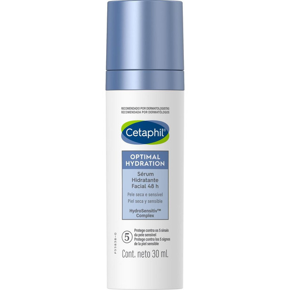 Sérum Facial Cetaphil Optimal Hydration 48 Horas - 30ml Momento de aplicación Día/Noche Tipo de piel Seca, sensible y deshidratada