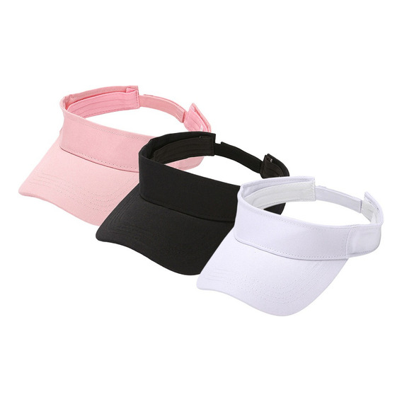 3x Diadema Ajustable Visera For El Sol Sombrero Golf Tenis