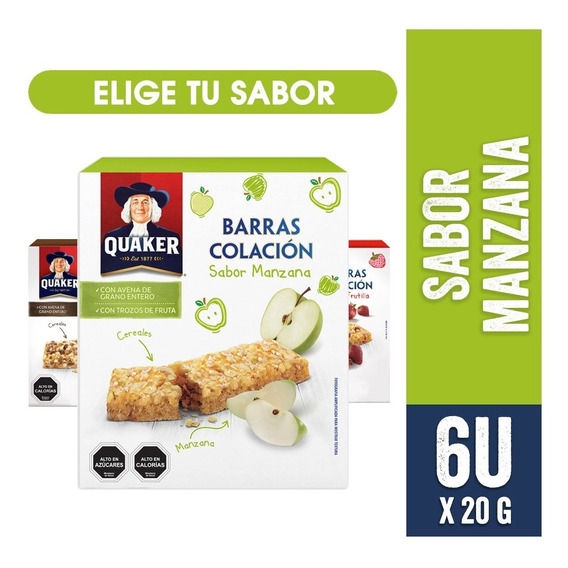 Pack 6 Barras De Cereal Quaker De 20g - Elige Tu Sabor