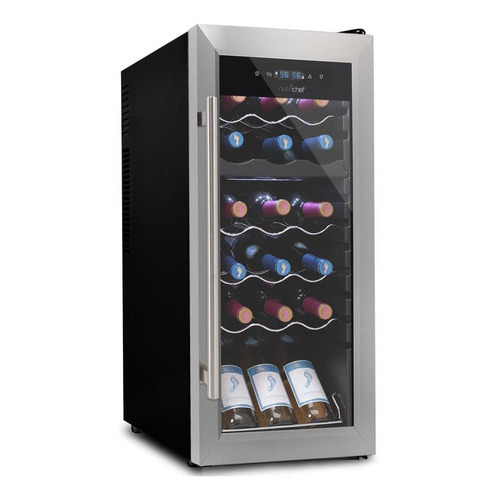 Refrigerador De Vino Color Negro Nutrichef Pkcwcds188 220V