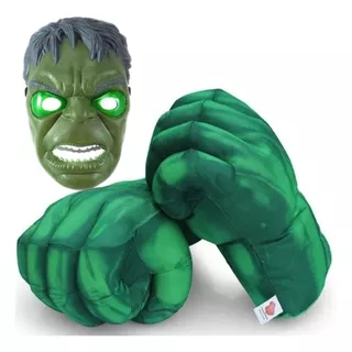 Puño Mano Guante Gigante Mascara Con Led Del Increíble Hulk 