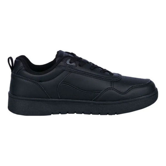 Zapatilla Total Negra Simil Cuero Fackie-x Hombre Atomik