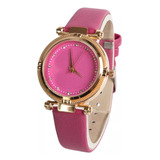 Reloj Pulsera Gold De Cuero Para Mujer