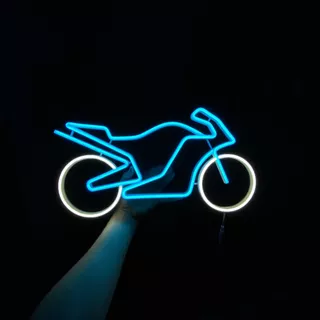 Motocicleta Anuncio Neón Led Acrílico.