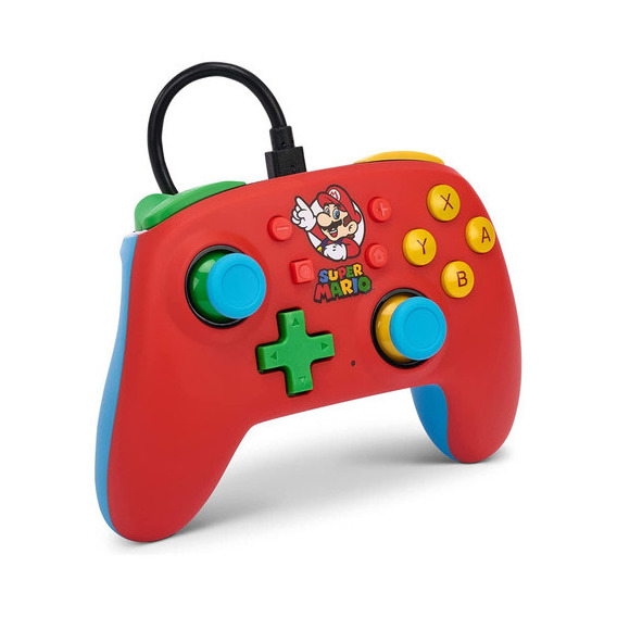 Joystick Enhanced Power A Nintendo Switch Nano Mario Medley Color Rojo