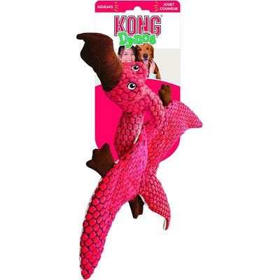 Kong - Dynos Pterodactyl Coral - Juguete Para Perros Con Chi