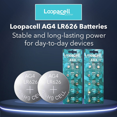 20 Pilas De Reloj Alcalinas Loopacell Ag4 Lr626 377 De 1.5 V