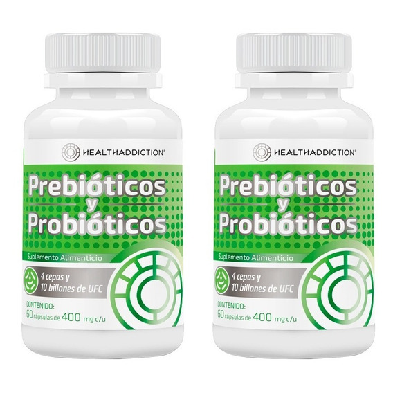 2 Pack Probióticos Y Prebióticos Healthaddiction.