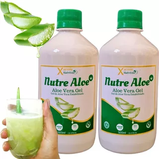 Suco De Babosa - Aloe Vera Gel Puro 1 Litro Natural Vegan