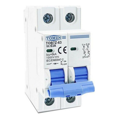 Switch Termomagnetico Dc 2 Polos Panel Solar Fotovoltaico 2p