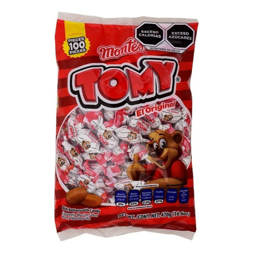 Caramelo Tomy Original Ron Y Mantequilla Bolsa 100 Piezas