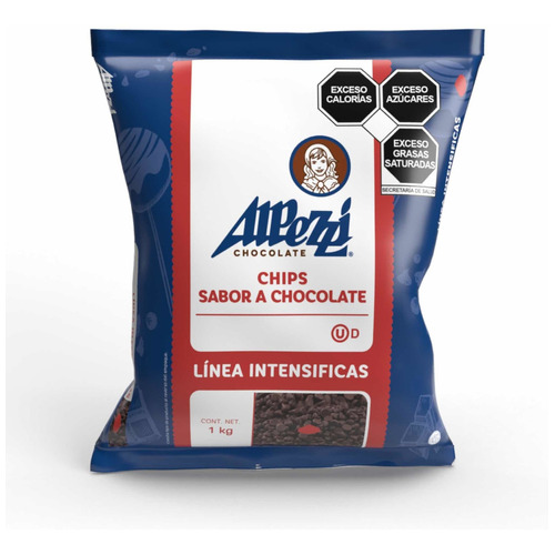Chips Sabor Chocolate Semiamargo 1kg Chispas Marca Alpezzi