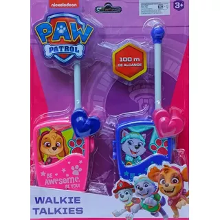 Walkie Talkie Paw Patrol Juguete Radio Color Rosa/azul