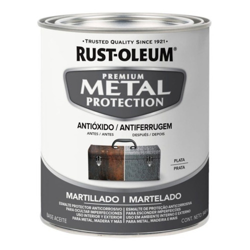 Esmalte Martillado Metal Protection 0,946 L Rust Oleum Color Plata