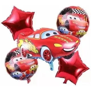 Set Globos Cars Para Decorar Cumpleaños