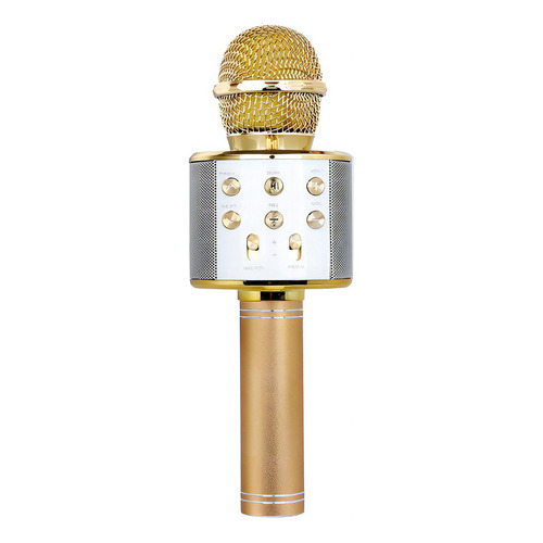 Hopemob Microfono Inalambrico Karaoke Bocina Bluetooth Mp3 Color Dorado