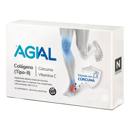 Agial Natufarma Colageno + Curcuma X 30 Comprimidos Sabor Sin sabor