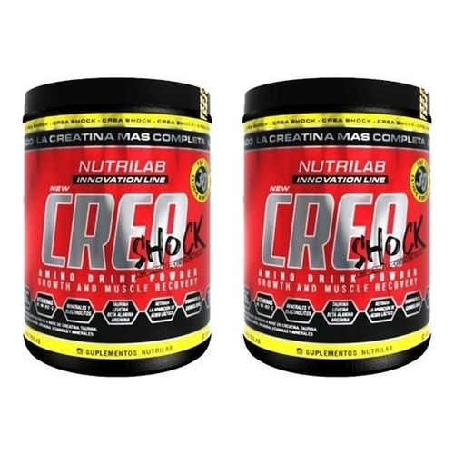 Creatina Nutrilab Crea Shock X 300 Grs X2 Fuerza Volumen Sabor Uva